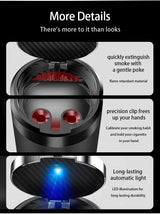 For Leading Lixiang L7 L8 L9 2022 2023 Car Ashtray Auto Pop Lid Portable Car Interior Ashtray with LED Light