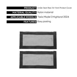 2 Pcs for Tesla Model Y 2024 New Launch 2025 Air Vents Cover Under Seat Outlet Protector Anti-blocking Accessories