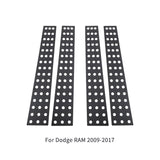 Window Cover Trim Black Aluminum for Dodge Ram 1500