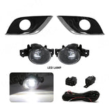 LED Fog Lights with Chrome Cover for Nissan Sunny 2014-2018