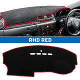 Dashboard Sunshade Carpet Mat for Mazda 3 BK 2004–2008 Dashboard Mat CATUSIKI RED RHD