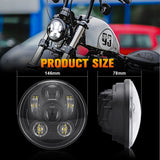 5.75 Inch LED Motorcycle Projector Headlight Led Hi/Lo Beam for Harley Sportster 1200 883 Touring Scrambler Headlamp Accessor