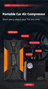 1000A Car Jump Starter with Tire Inflator
