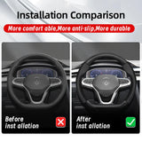 Carbon Fiber Wheel Cover for VW Golf Passat Polo Jetta Car Interior Accessory Hocasen