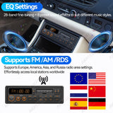 Retro Style 1Din MP3 Car Radio Bluetooth QC3.0 Fast Charge