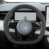 Zeekr Suede Carbon Fiber Steering Wheel Cover Trim Car Interior Accessory Hocasen