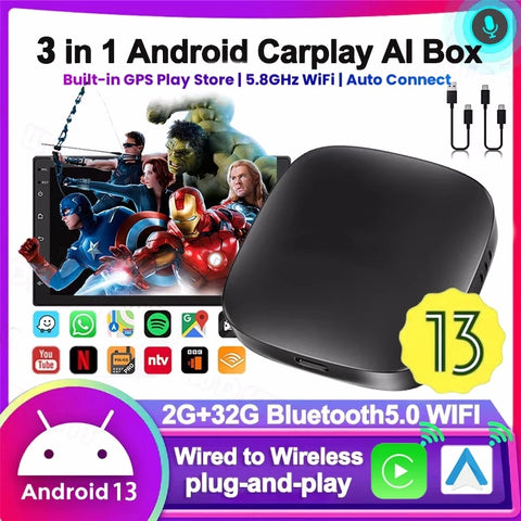 Smart AI Android CarPlay Streaming Box for Factory Systems CarPlay Adapter OEM