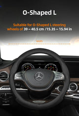 Breathable Leather Steering Wheel Cover for Mercedes C