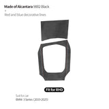 Center Console Panel Trim Frame Sticker for BMW 3er G20 G21 G28 Interior Custom Tuning Accessories Made of Alcantara