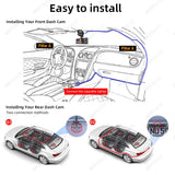 Dashcam 3 Channel 1080P for Universal Vehicles