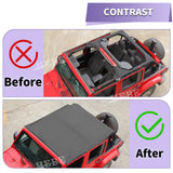 Soft Nylon Roof Sunshade for Jeep Wrangler JK 2007-2017