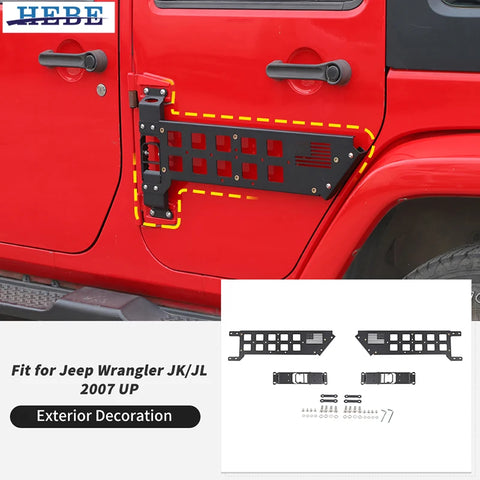 Rear Door Protection Frame for Jeep Wrangler JK JL Car Interior Accessory HEBE