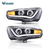 Projector Headlights with Angle Eyes for Lancer Evo X LED Ambient Light vland