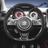 Suzuki Suede Sport Split Snap-On Steering Cover