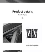 For Tesla Model 3 (2019-2022)/Modely (2019~) Car Door Switch Button Anti Scratch Trim Sticker Carbon Fiber Interior Accessories
