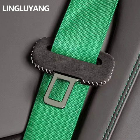 Universal Seat Belt Buckle Cover Suede Protection Car Interior Accessory LINGLUYANG