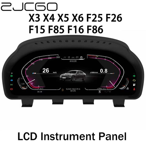 12.3-inch LCD Digital Instrument Cluster for BMW X3 X4 X5 X6 Android Head Unit ZJCGO Default Title