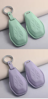 Car Key Case Cover For ARCFOX Alpha S Alpha T αS αT GT ECF ARCFOX-7 PU Leather Car Keychain