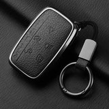 Aluminum Alloy Goatskin Car Key Case Cover for Jaguar JLR