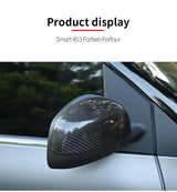 Carbon Fiber Rear Mirror Cover for Smart 453 Fortwo