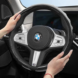 BMW Snap-On Carbon Fiber Sports Steering Wheel Cover Car Interior Accessory Hocasen