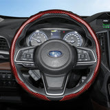 Subaru Carbon Fiber Steering Wheel Cover Black