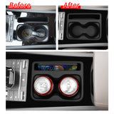 BYD M6 2024 2025 Center Console Cup Holder Shock-Absorbing Storage Tray Tidying Car Accessories Black TPE Center Console Cup