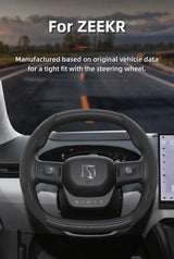 Segmented Suede Steering Wheel Cover for Zeekr Car Interior Accessory Hocasen
