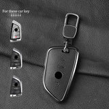 Metal and Leather Car Key Case for BMW