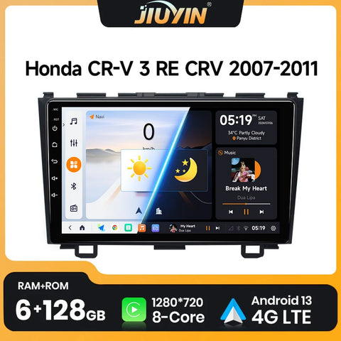 9-Inch Android 13 Head Unit GPS for Honda CR-V 2007–2011 Android Head Unit JIUYIN