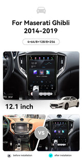 12.1 Inch Android Multimedia Screen for Maserati Ghibli 2014–2019 Android Head Unit Aotsr