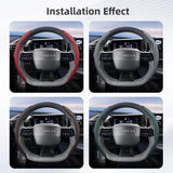 Non-Slip Leather Wheel Cover for Lancia Delta Car Interior Accessory Hocasen