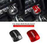 For Ford Mustang 2015 2016 2017 2018 2019 2020 2021 2022 2023 Carbon Fiber Gear Shift Knob Cover Head Trim Accessories Car In
