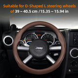 Breathable Leather Steering Cover for Jeep Wrangler JL