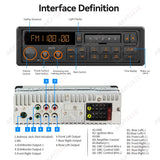 Retro Style 1Din MP3 Car Radio Bluetooth QC3.0 Fast Charge