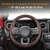 Breathable Leather Steering Cover for Jeep Wrangler JL