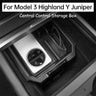 For Tesla Model 3 Highland Y Juniper Car Central Control Storage Box Double-layer Armrest Organizer Auto Interior Accessories