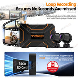 2K Dual Lens Motorcycle Dash Cam WiFi Waterproof for Moto