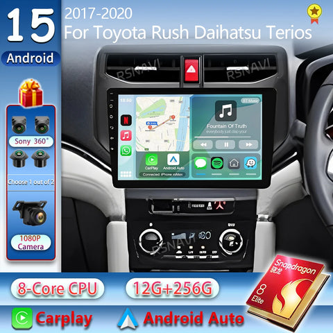 Android 15 GPS Navigation Head Unit for Toyota Rush 2017–2020 Android Head Unit RSNAVI