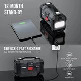 26800mAh Jump Starter with Air Compressor 1000A/1500A PEAK Booster Tyre Inflator Portable Car Battery Power Bank Charger Air