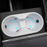 For Tesla Model 3 Highlander Juniper Silicone Cup Holder Insert Mat Center Console Anti Slip Water Cup Pad Car Interior Acces