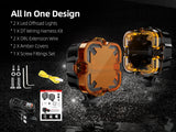 2pcs LED Work Lights with Lampshade For Truck Jeep Off Road SUV UTV ATV Car Headlamp Led Light 12v 24v White & Amber Spot Lig