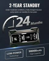 12V Car Jump Starter - Portable Battery Booster & Power Bank with 3-Mode LED Emergency Light Jump Starter MINUS TWO