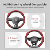 Perforated Leather Wheel Cover for VW Golf Jetta Car Interior Accessory Hocasen