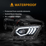 LED Projector Headlights for Ford Mustang 2010-2014 LED Ambient Light Vland