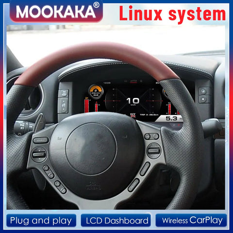 Digital LCD Instrument Cluster Display for Nissan GT-R 2008–2015 Android Head Unit Aotsr