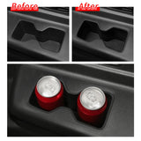 Hyundai Santa Fe 2024 2025 3rd Row Car Cup Holder Inserts Anti-Slip Shock-Absorbing Storage Box Tray Tidying TPE 2PCS Interio