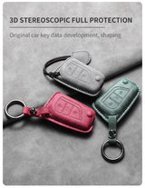 Sheep Suede Car Key Case Cover Shell for Various Toyota Models