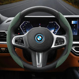 Segmented Suede Steering Wheel Cover for BMW