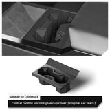 Tesla Cybertruck 2024 Cup Holder Central Control Silicone Drinks Holder Storage Car Interior Accessories Black Grey